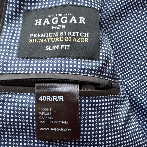 NEW Haggar H26 Classic Black Color Men's Blazer - 40R - Picture 7 of 11